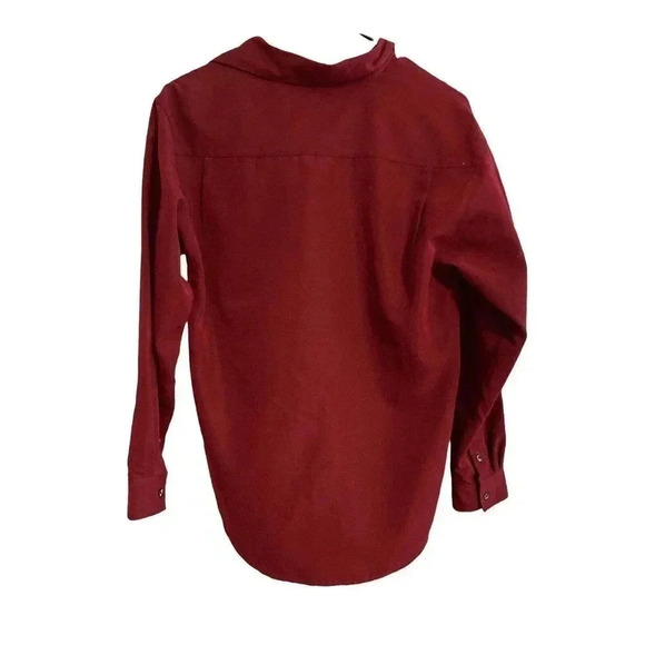 VAN HEUSEN BURGUNDY BUTTON DOWN SHIRT SIZE LARGE - Picture 3 of 3